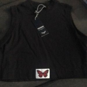 THREADBARE butterfly sleeveless top size 6